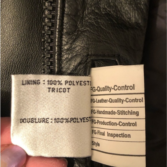 First Gear Black Leather Motorcycle Jacket Womens L with Removable Thermolining - Picture 15 of 16